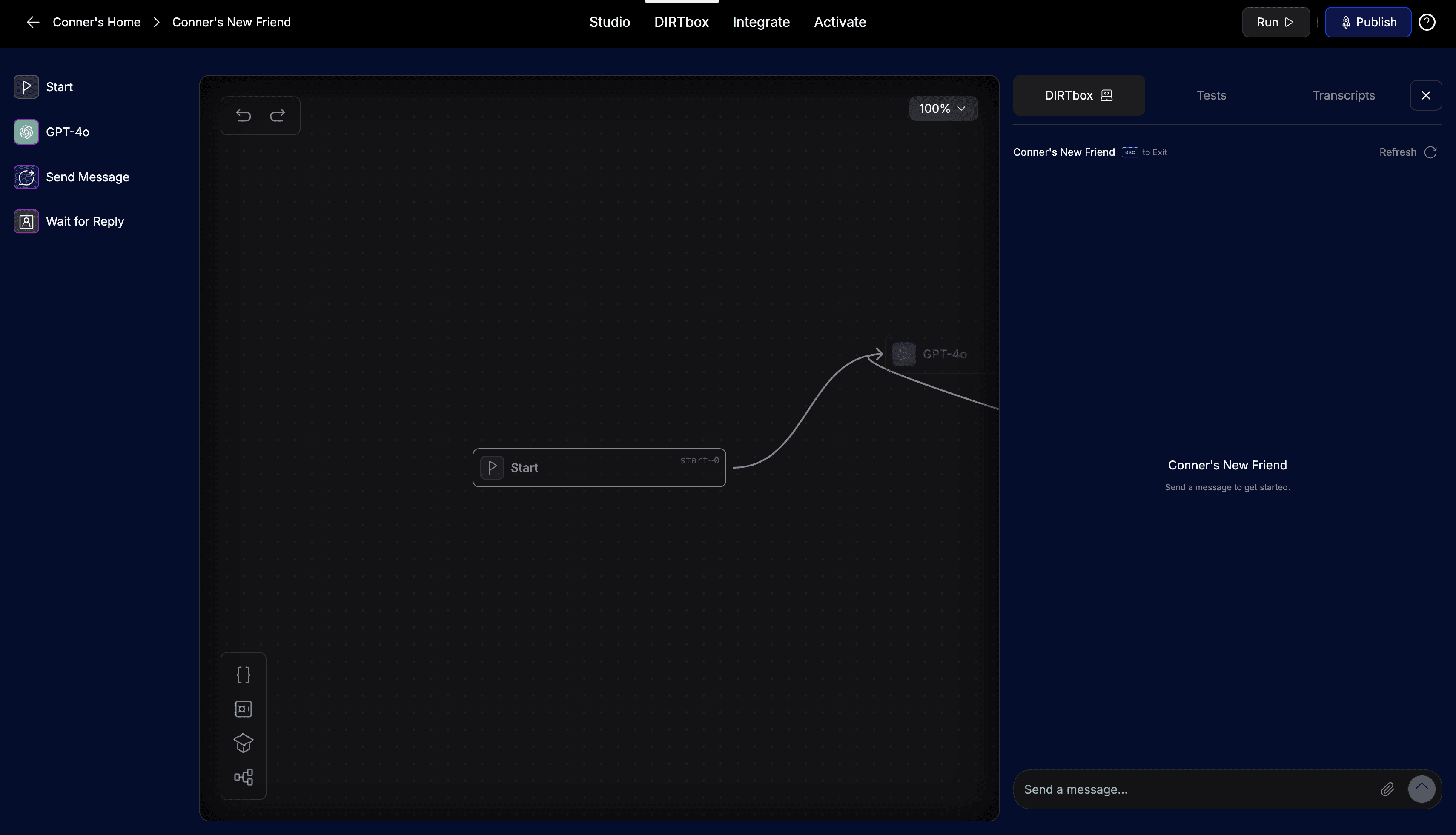 creating the timeline interface within software