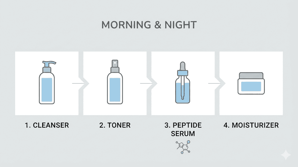 How to layer Depology peptide serum in your skincare routine