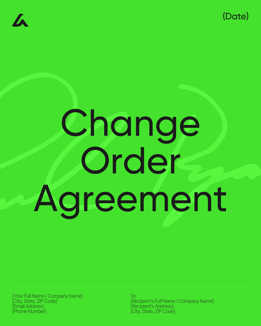 Change Order Agreement