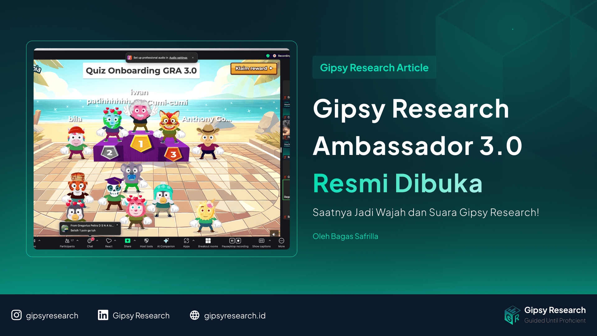 GRA 3.0 Resmi Dibuka