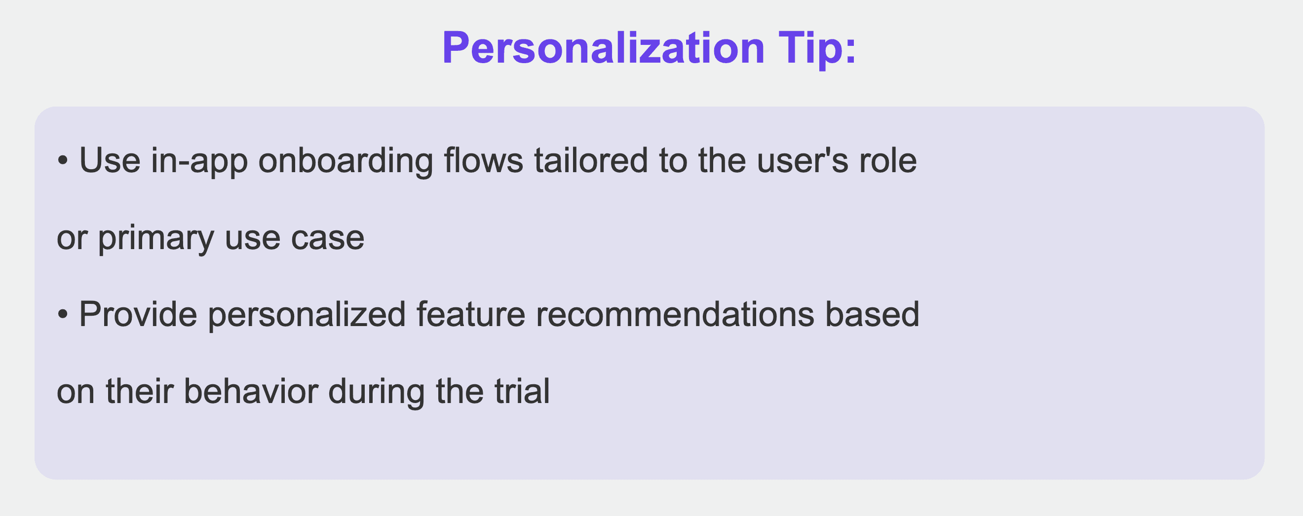 Consideration Personaliszation tips