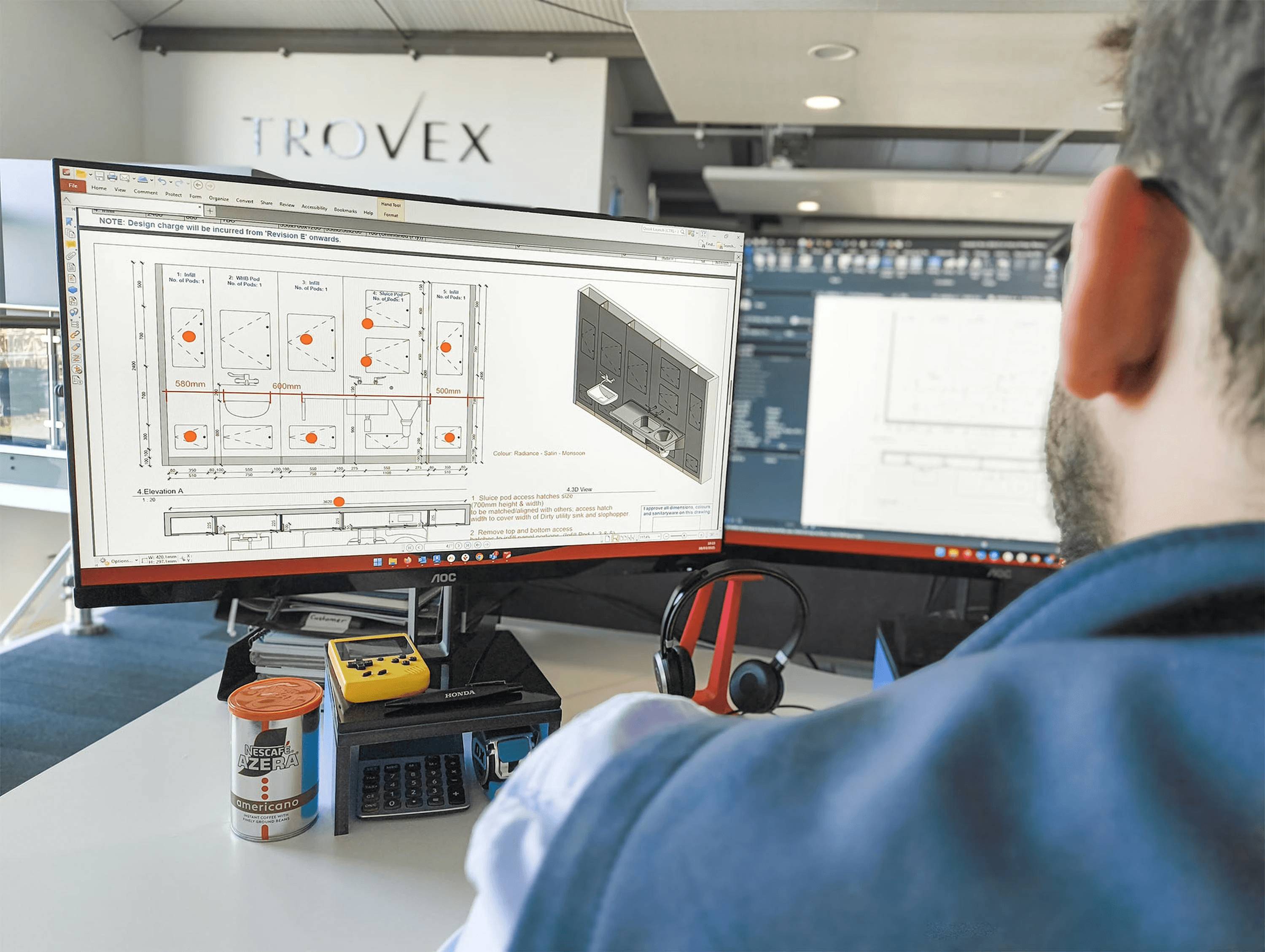 Bladen reviewing the Hygipod IPS drawings