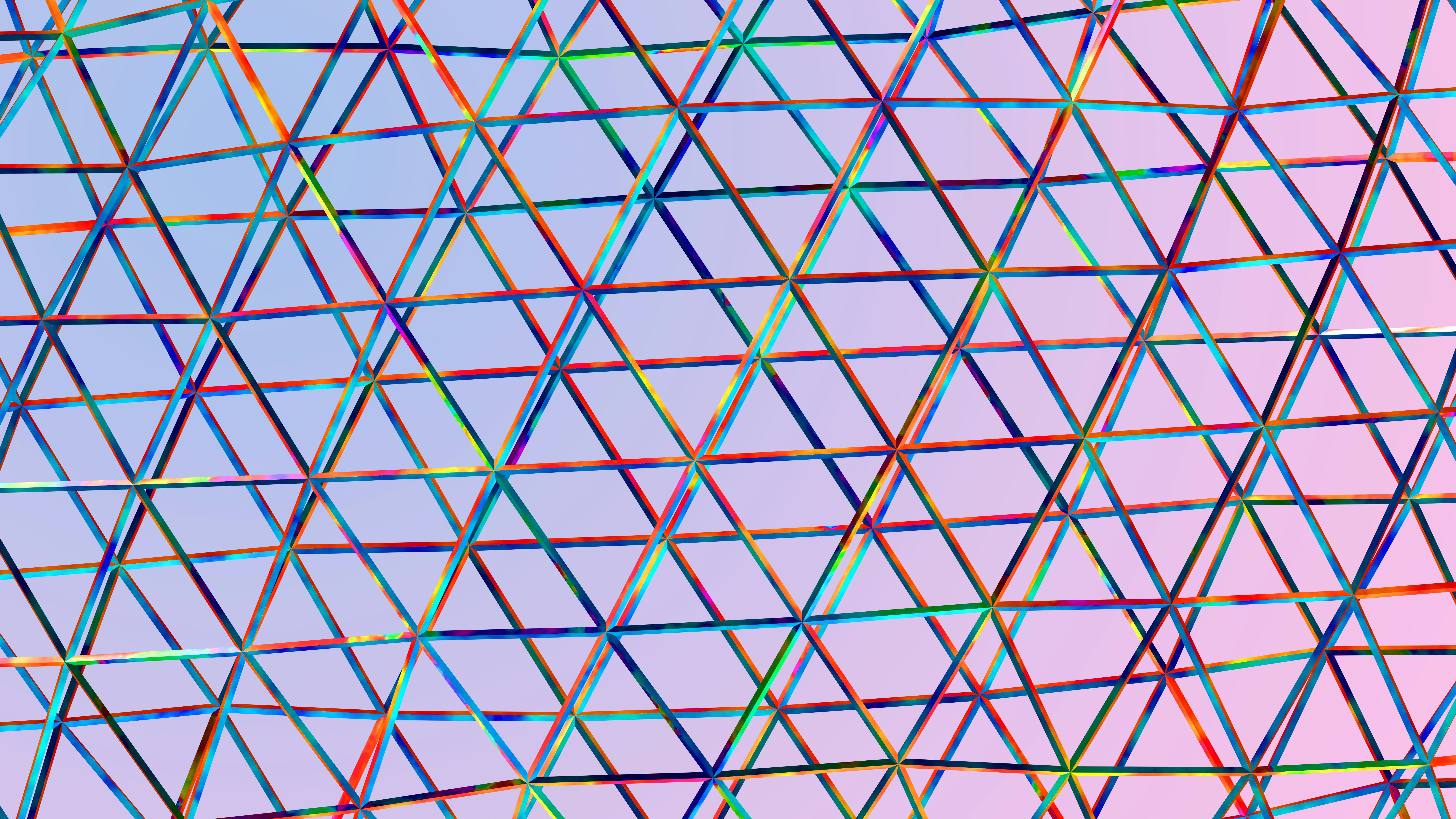 Colorful lines form a geometric pattern.