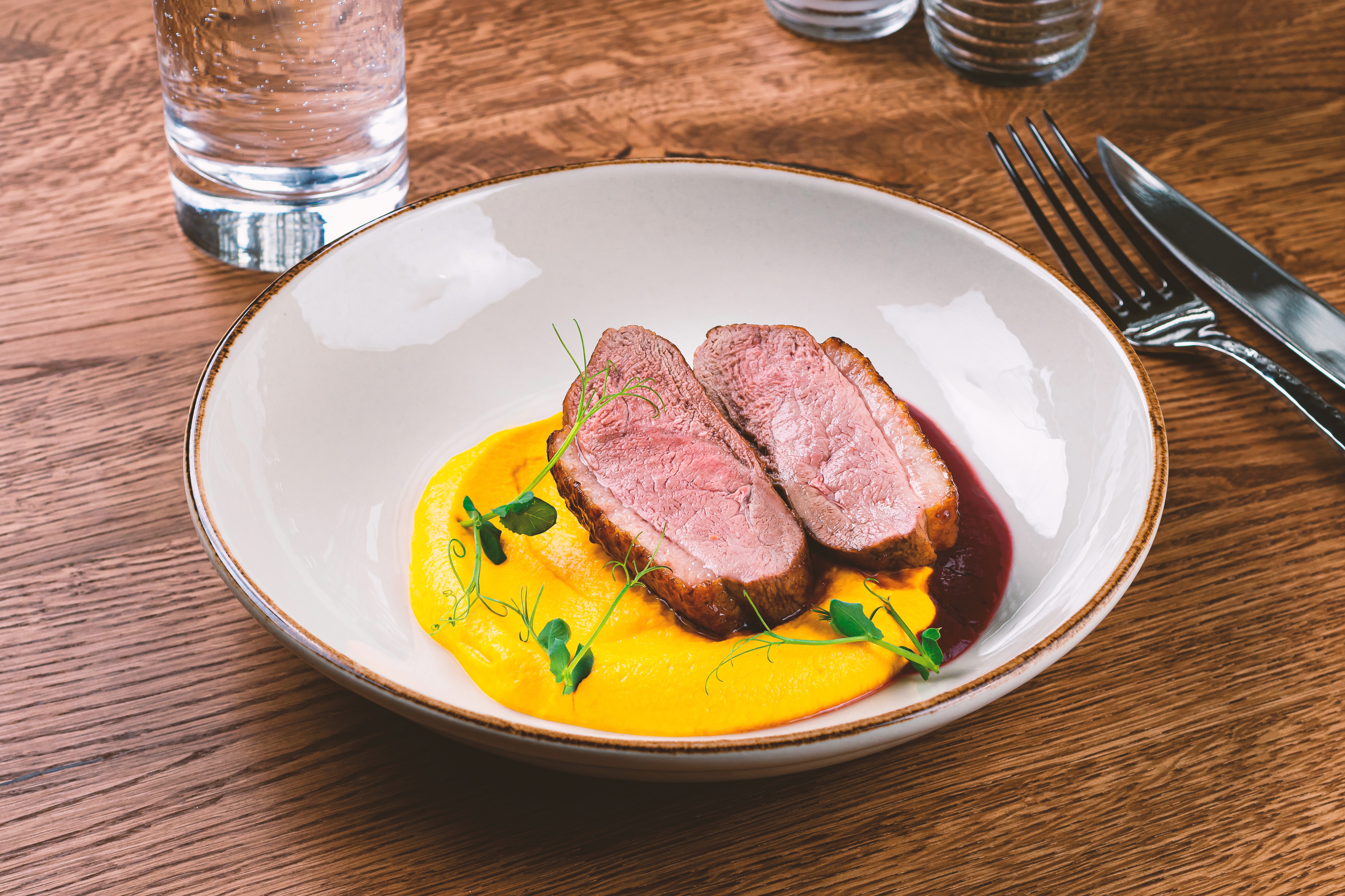 Nutrition-forward gourmet dish created by a wellness menu chef