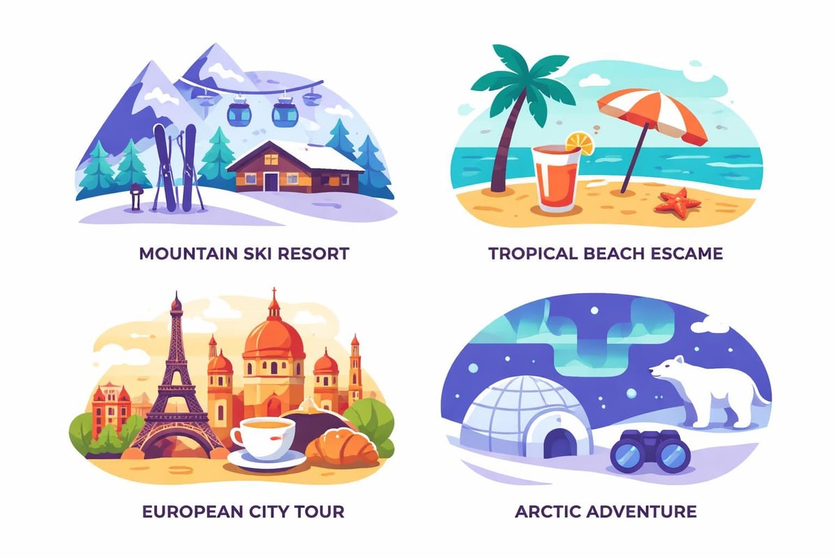 Winter vacation destination types