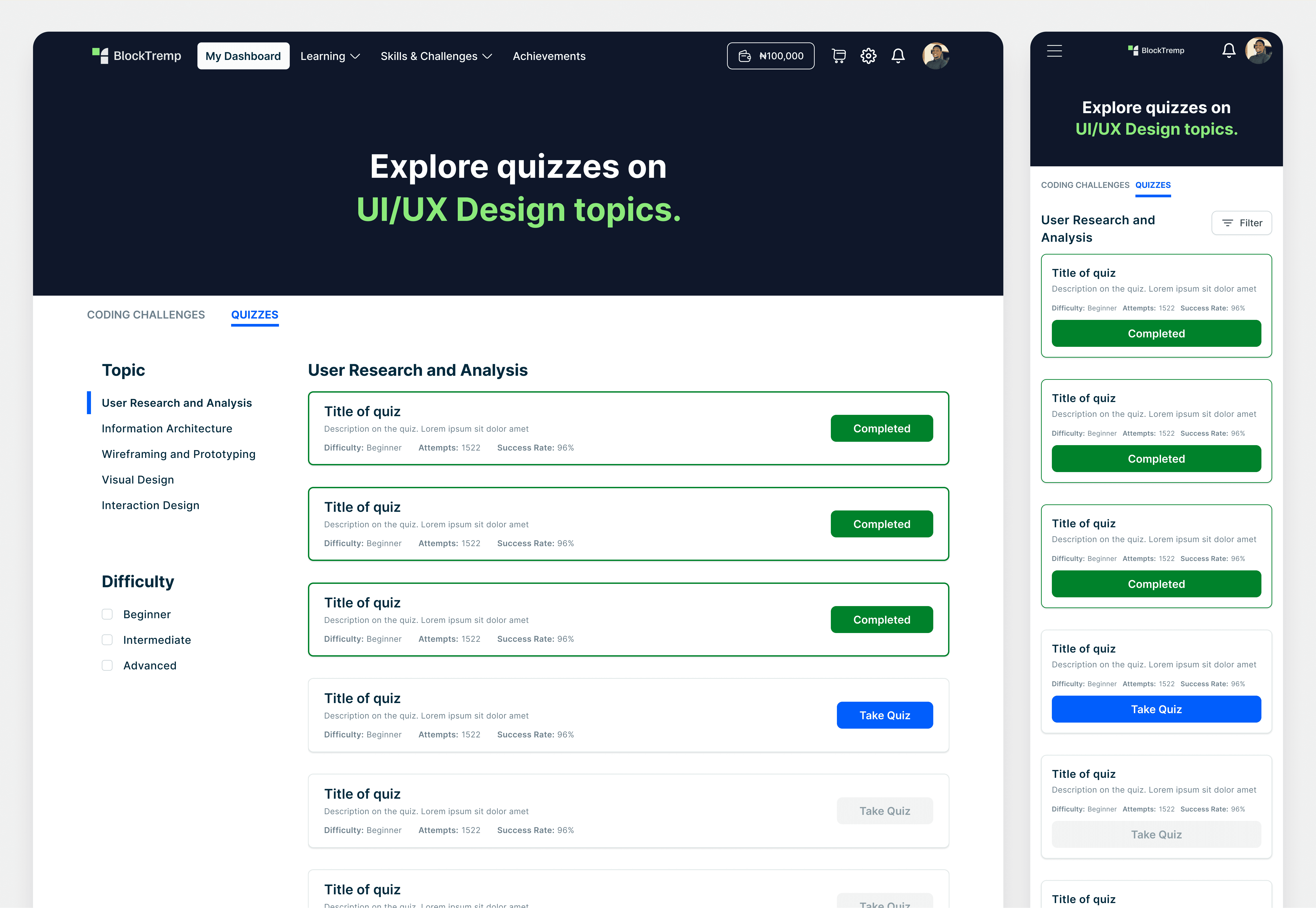 Designing BlockTremp Quiz; Turning Learning into Skill Validation 3