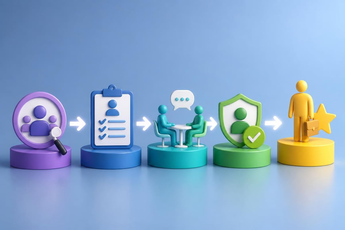 Multi-stage recruitment vetting process