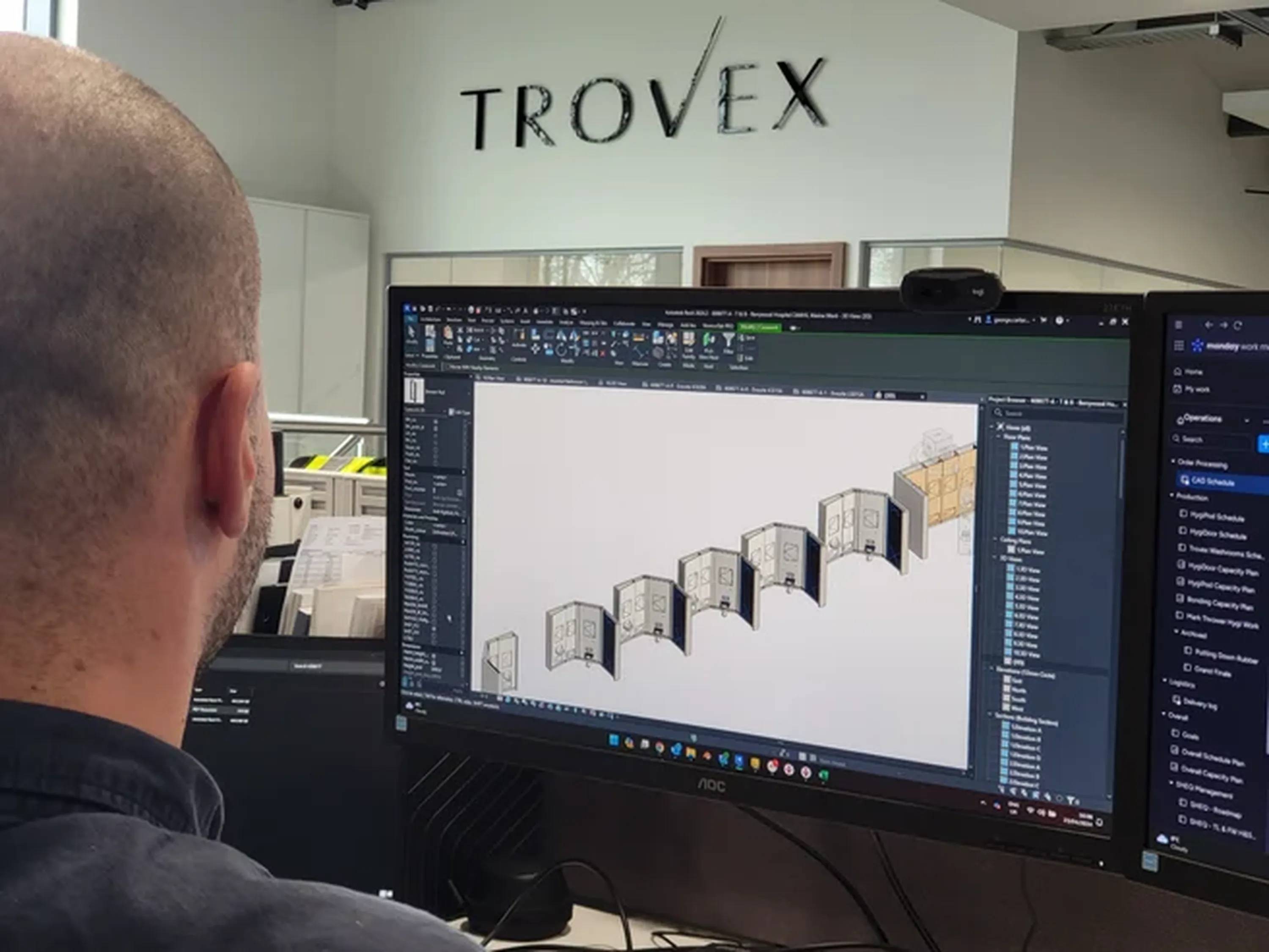 George designing BIMs for the Hygipod IPS