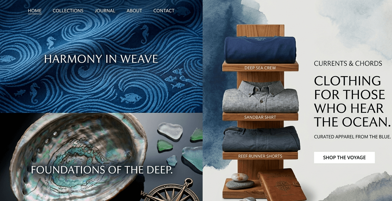 Ocean Themed Apparel POD Ecommerce Brand  for Sale