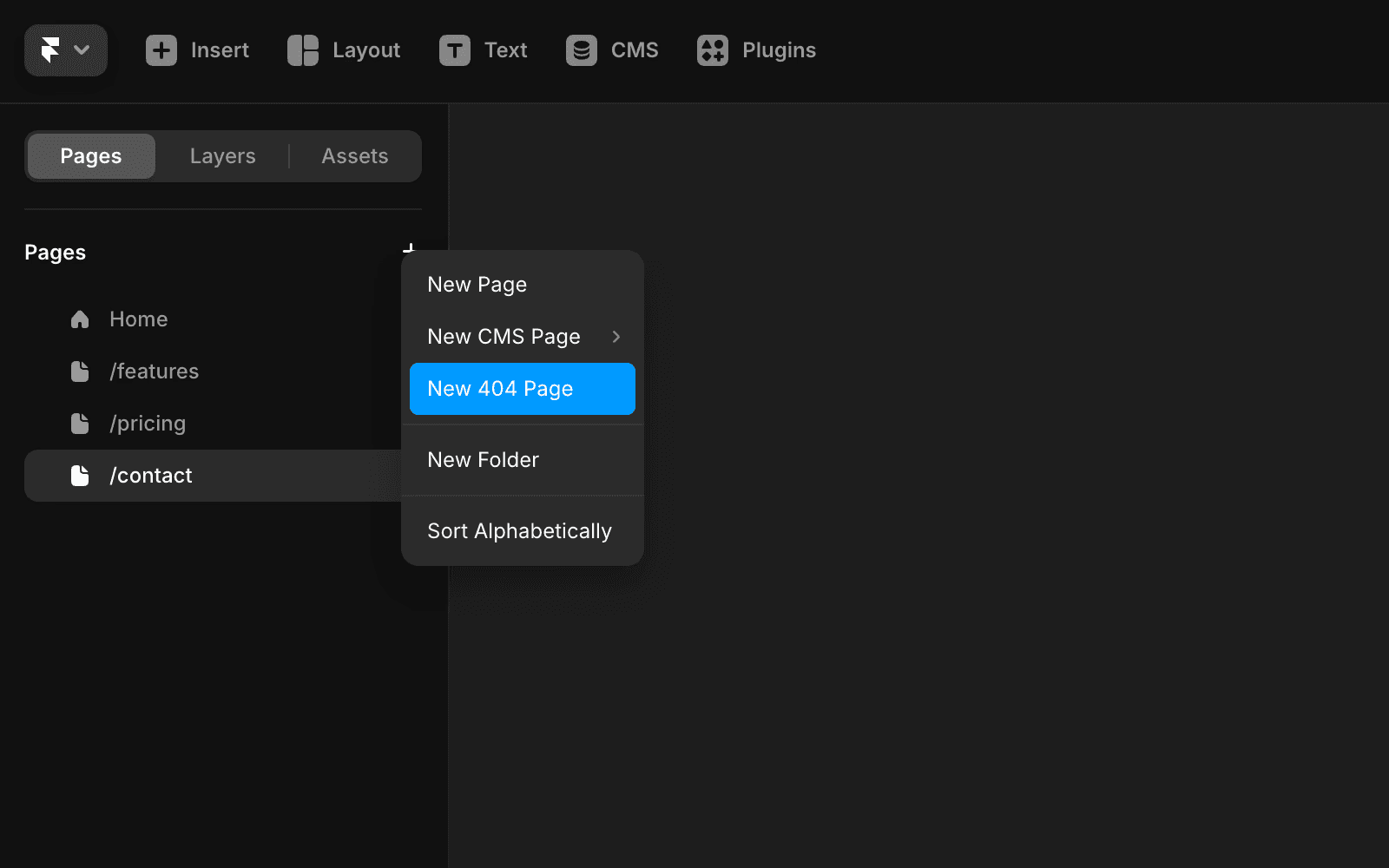 Imagen de como crear una página 404 en Framer