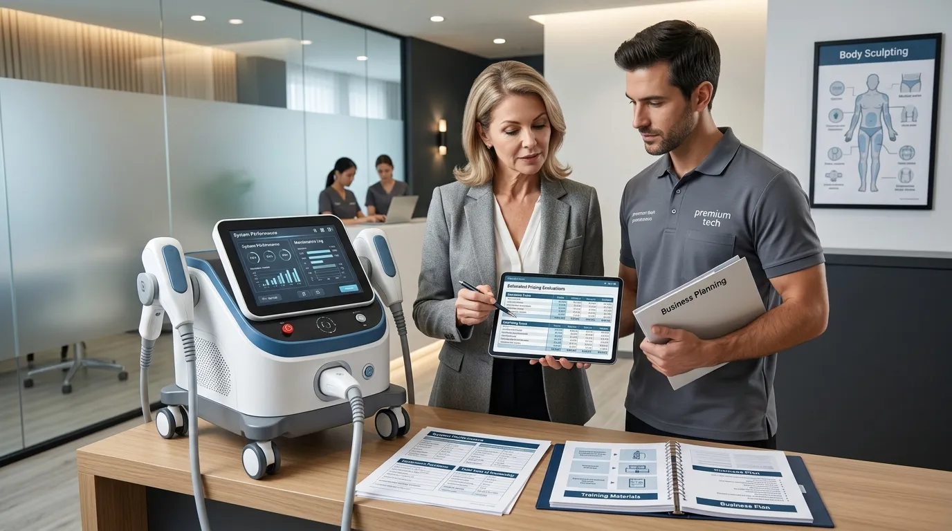 Clinic evaluating body sculpting equipment investment and operating costs