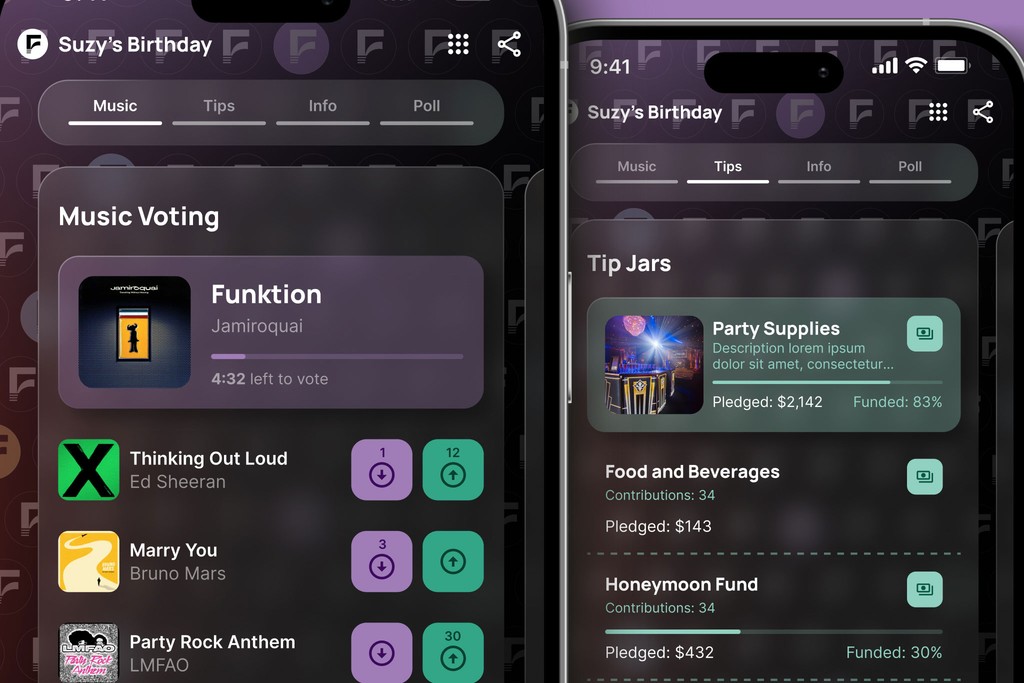 Entertainment Mobile UI Example 1