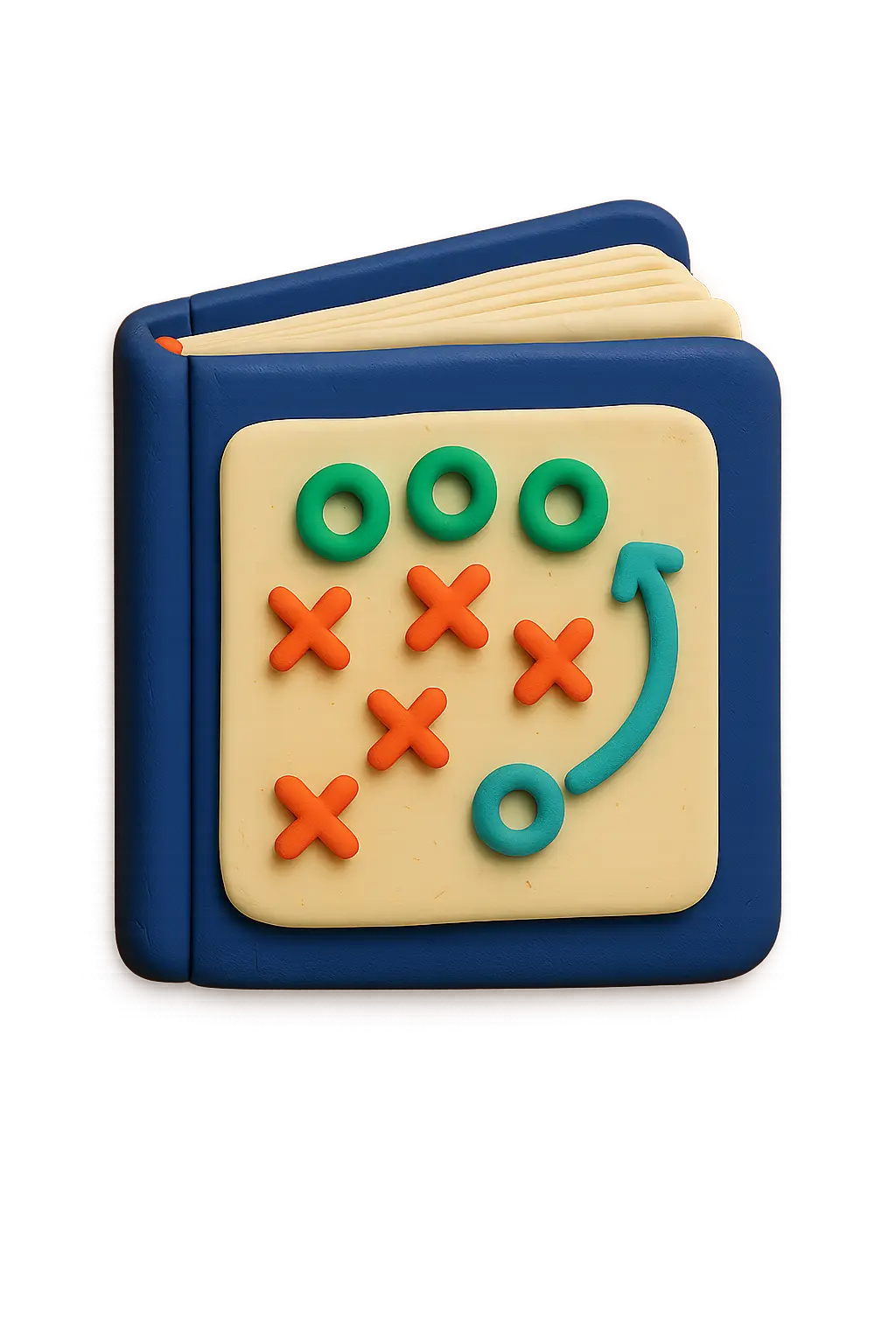 A small, blue book-shaped icon with colorful numbers and a phone symbol, set against an orange background.