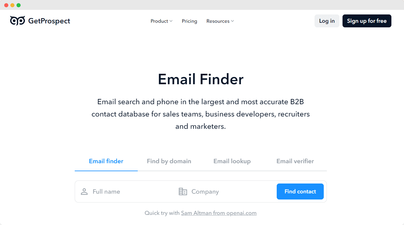 GetProspect Review and Alternatives: Get The Best Email Finder