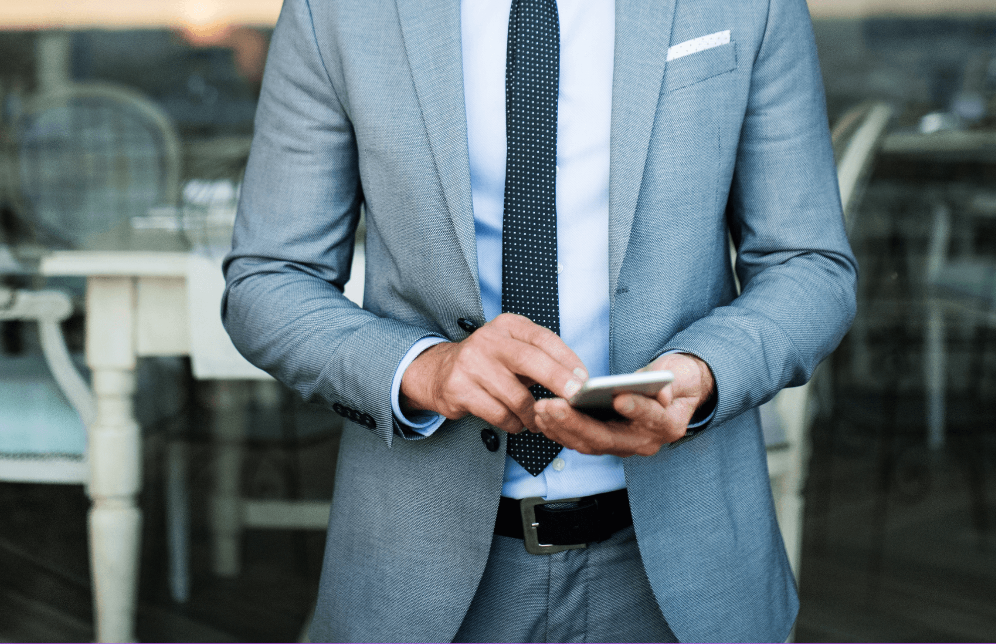 Man using his phone