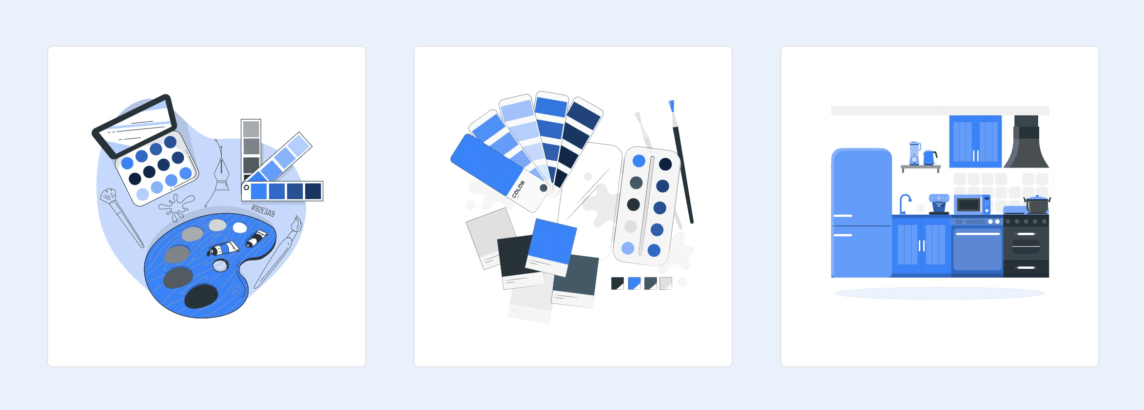 Example of spot illustrations used at BrandBook