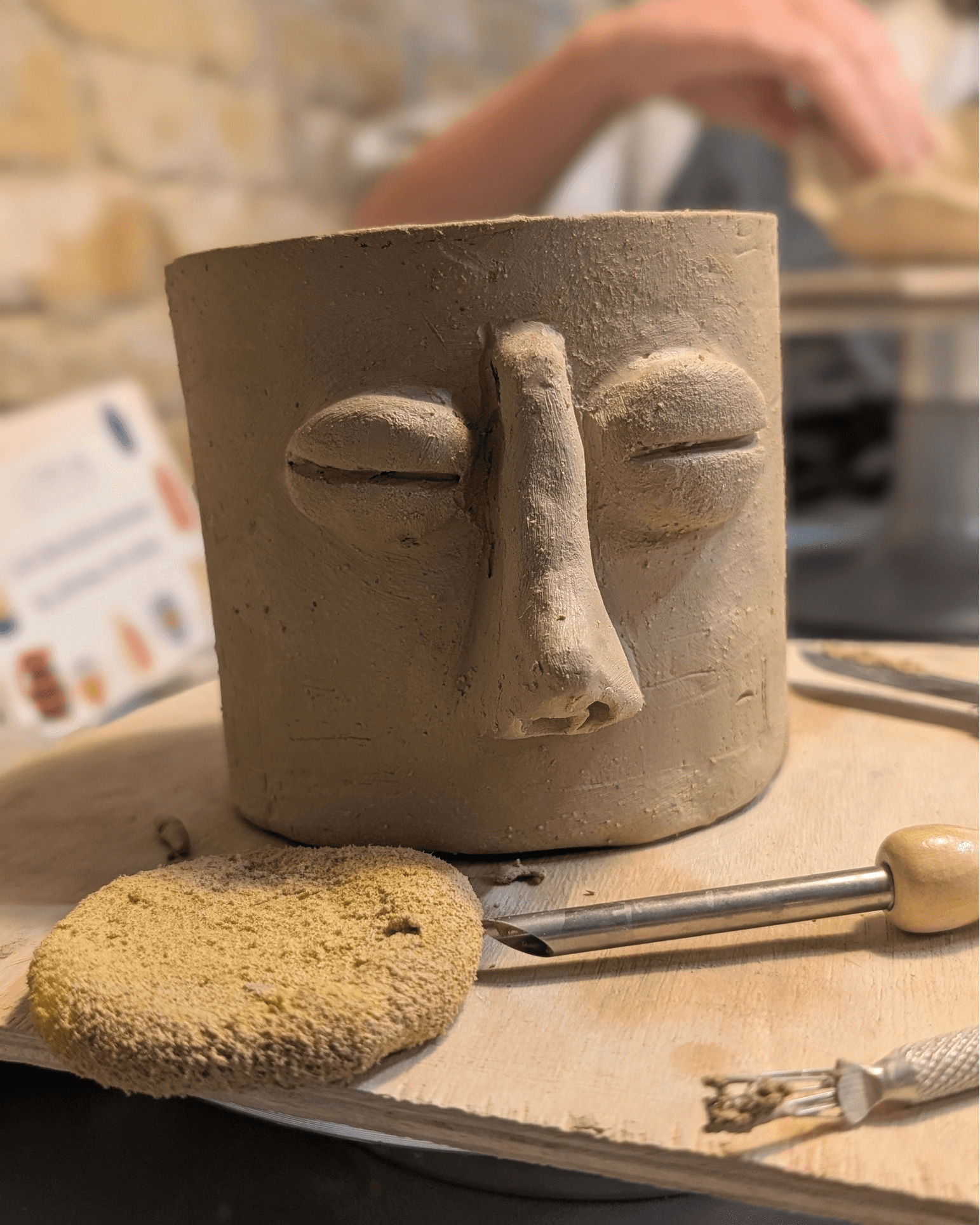 work with clay at Lervaerk