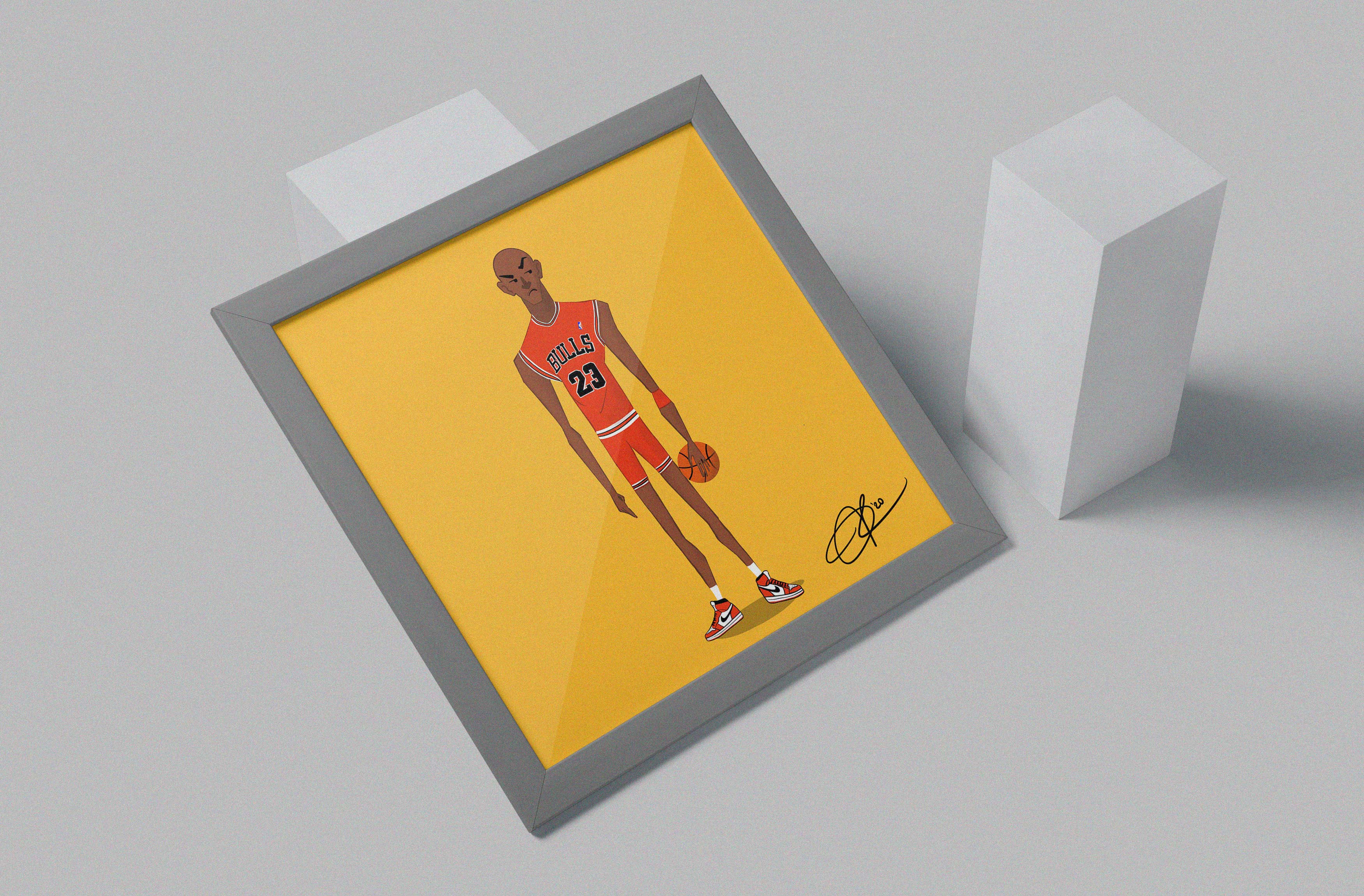 Michael Jordan cartoon illustration by Dylan Kirpaul.