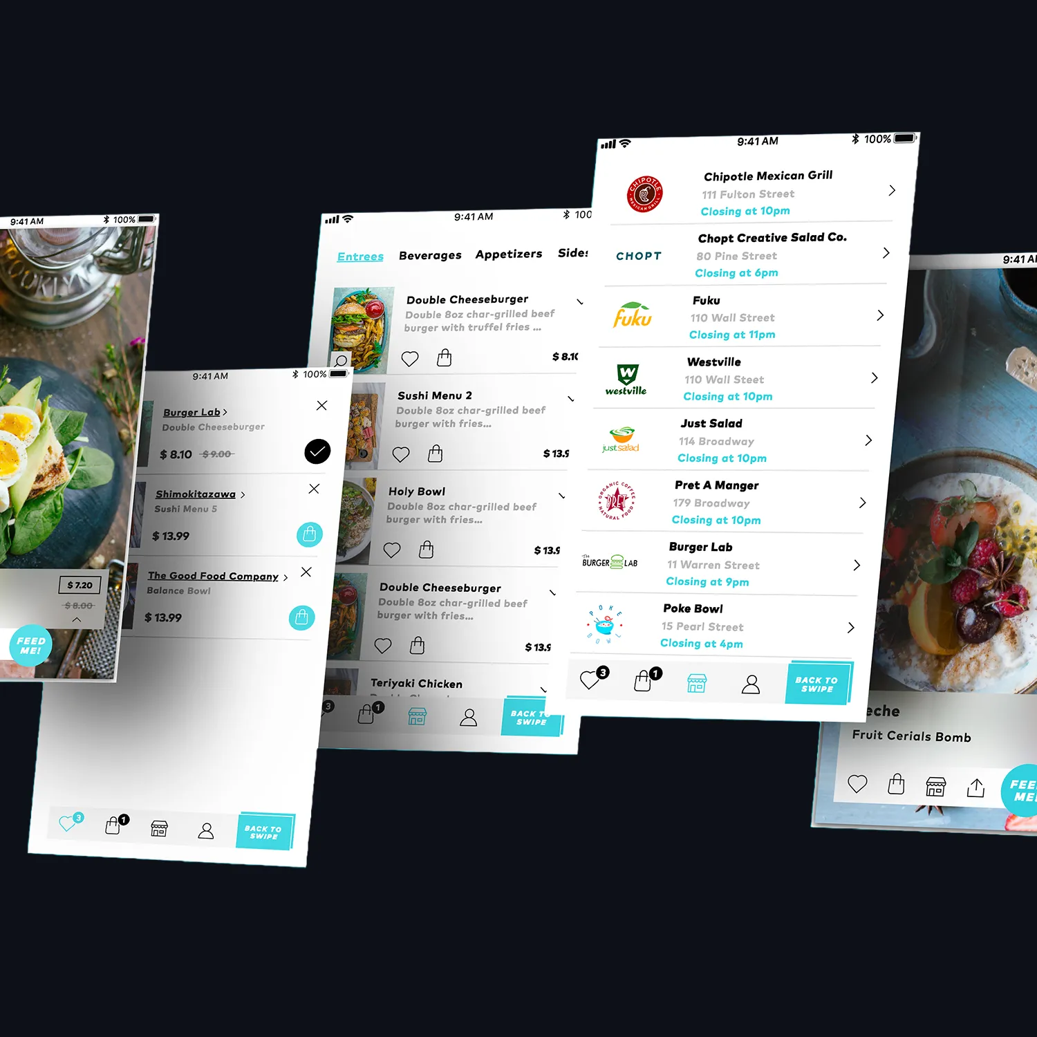 Streetside billboard with flyposters of the Batch.Works brand and illustrations