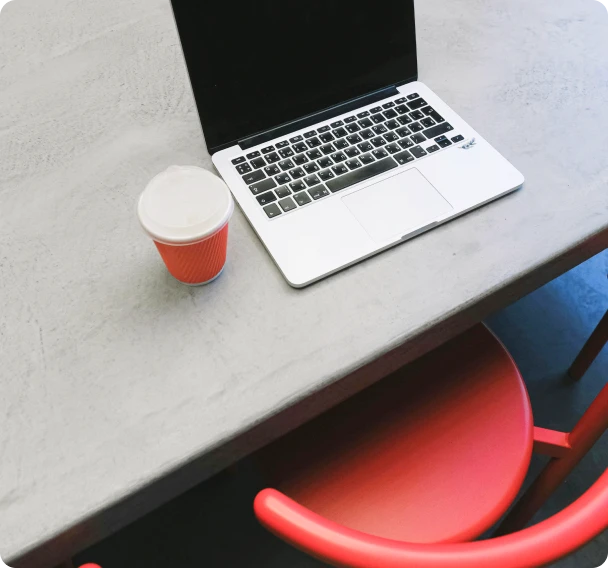 a laptop on the table