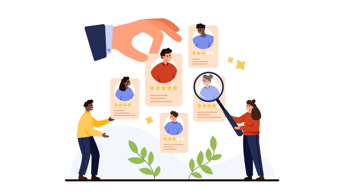 Illustration of a person surrounded by symbols like a question mark, light bulb, gears, and puzzle pieces.