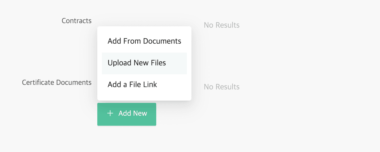 Add From Documents to certificate documents