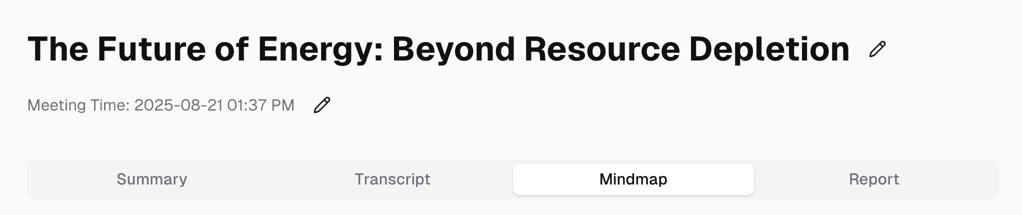 meeting summaries title