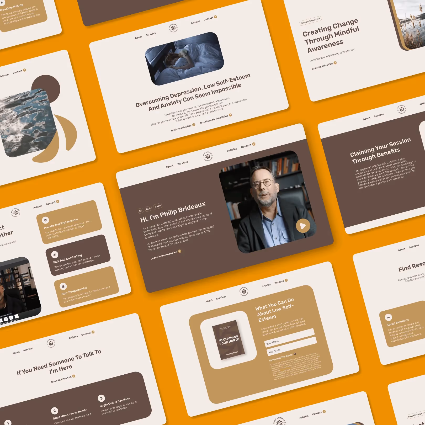 Website screens and brand photography for coaching & consulting clients