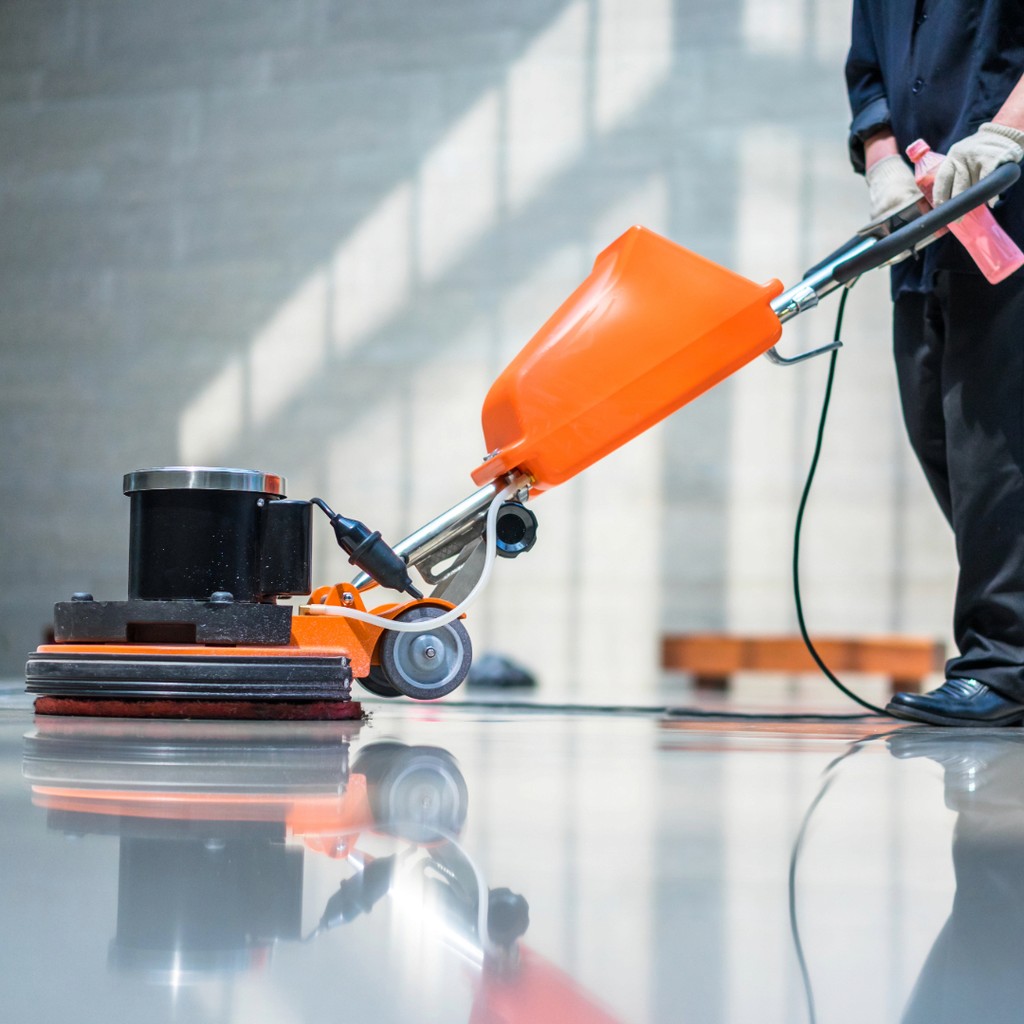 Industrial floor deep clean