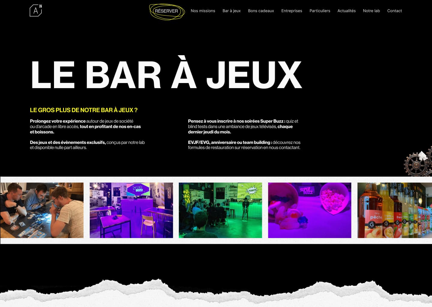 Section de présentation de l'escape game d'extérieur.