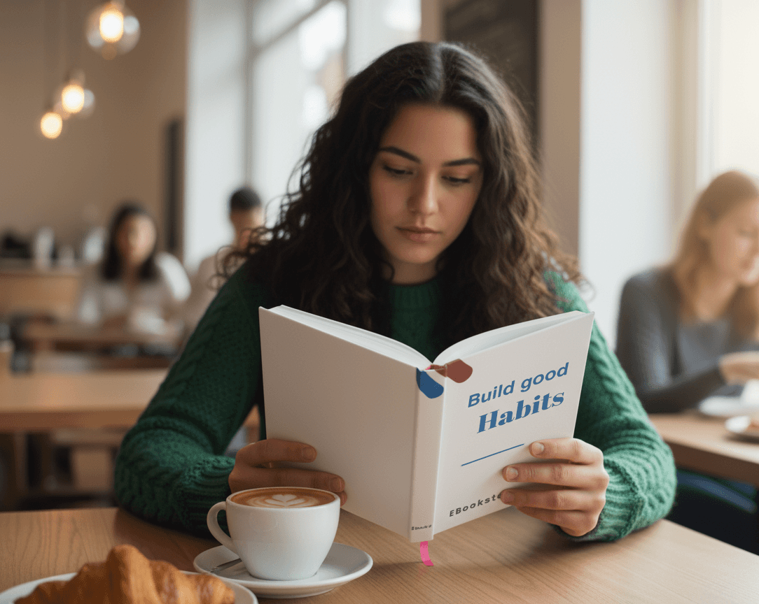 person reading the book