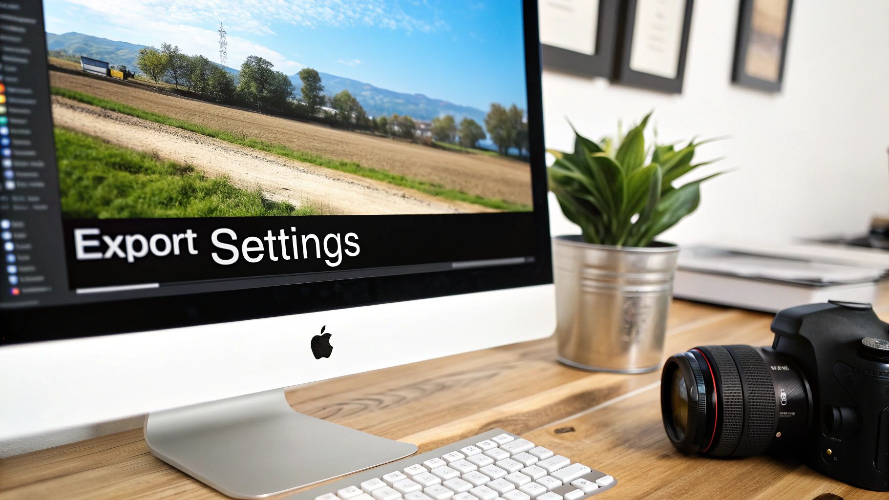 A sleek settings panel for exporting a video on a Mac.