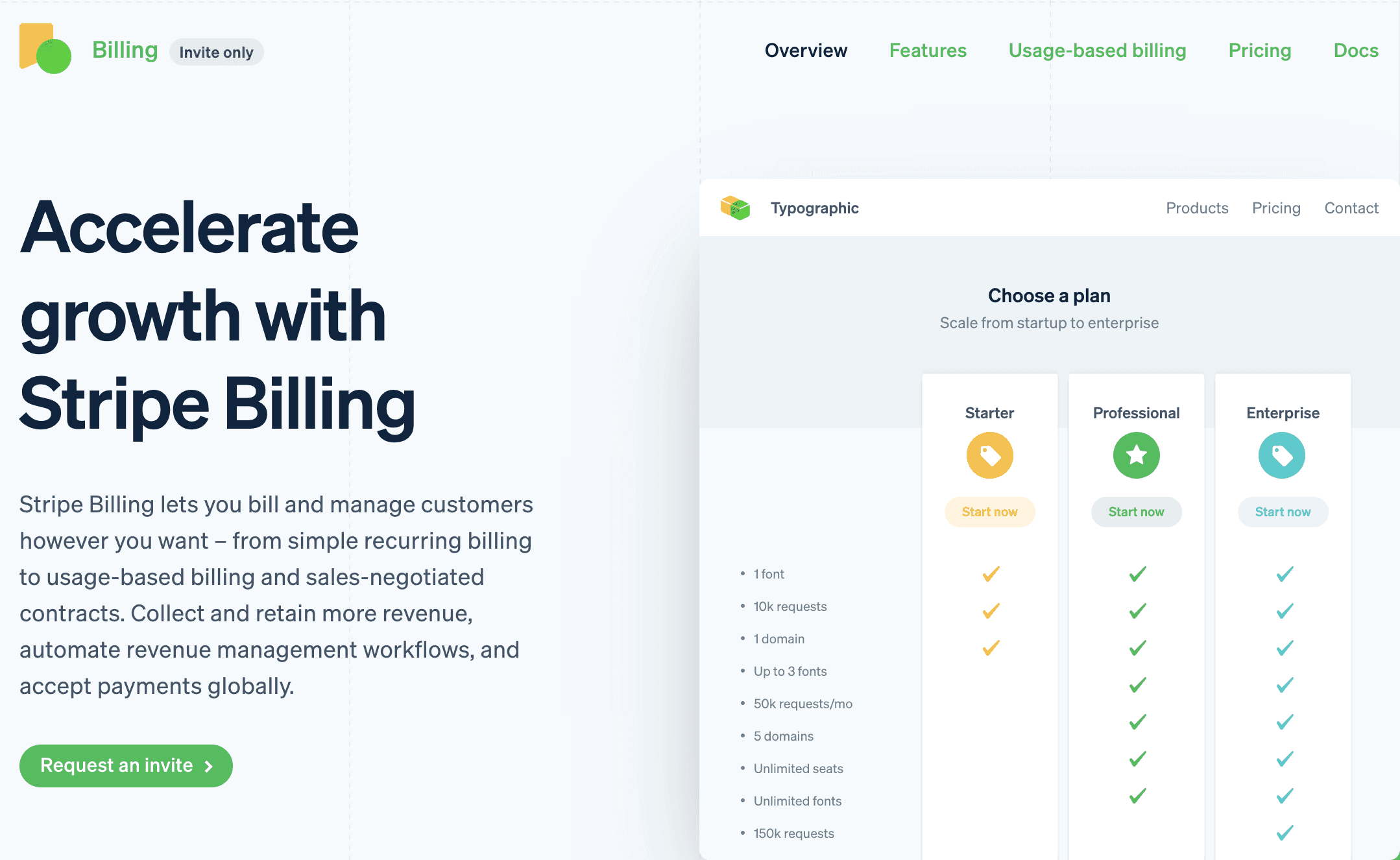 stripe billing page