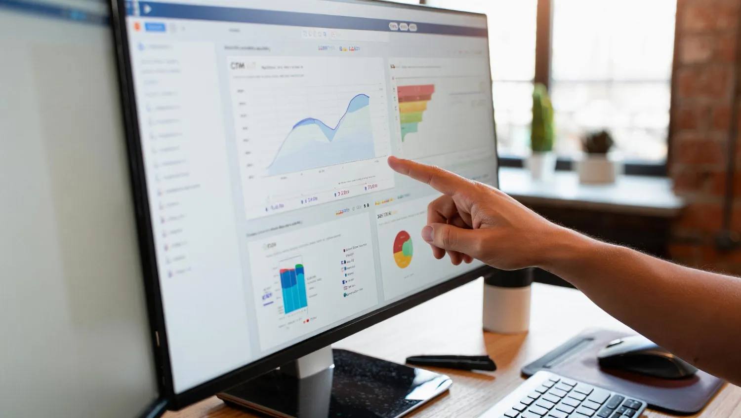 Product manager reviewing SaaS analytics dashboard