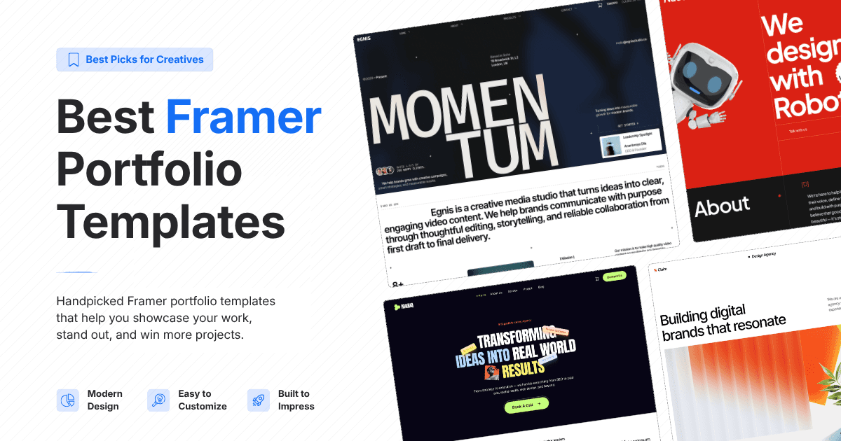 Best Framer Portfolio Templates: 10 Picks for 2026