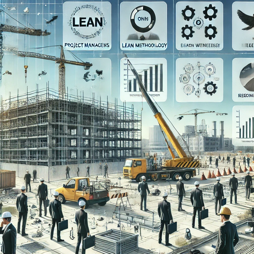 Voici l’image illustrant l’article "Utiliser la méthode Lean pour améliorer l'efficacité de vos chantiers". Elle représente un chantier moderne appliquant la méthodologie Lean, où les chefs de projet et ingénieurs utilisent des outils numériques et des principes d’optimisation pour améliorer les flux de travail, réduire les pertes et maximiser l’efficacité. L’arrière-plan met en avant des grues, des échafaudages et des machines lourdes fonctionnant de manière fluide, illustrant un chantier bien structuré et performant. 🚀🏗👷‍♂️Je vais maintenant rédiger l’article complet. 🎯