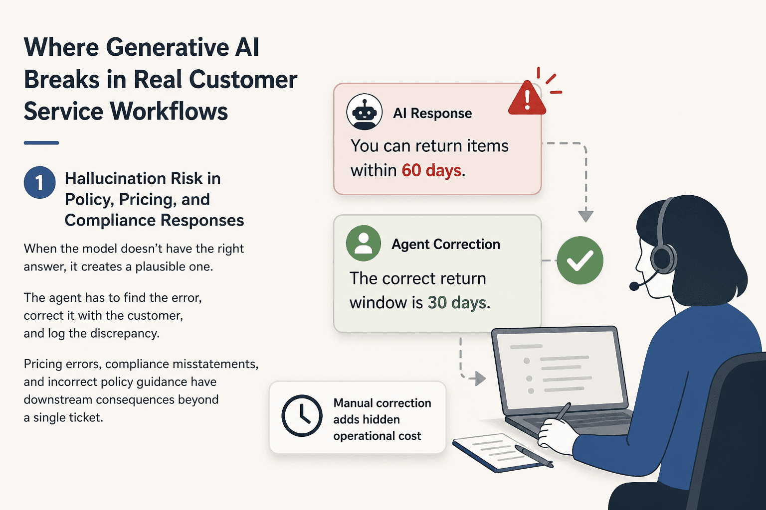 Illustration for Where Generative AI Breaks in Real Customer Service Workflows