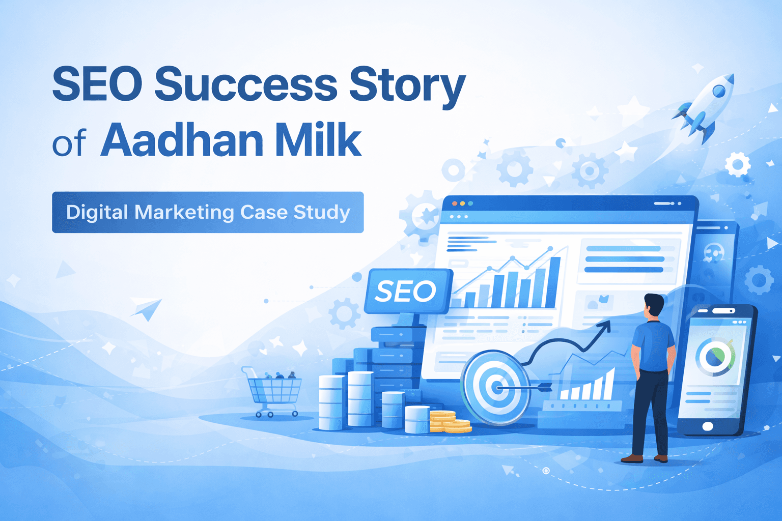 SEO success story showing search ranking growth for Aadhan Milk