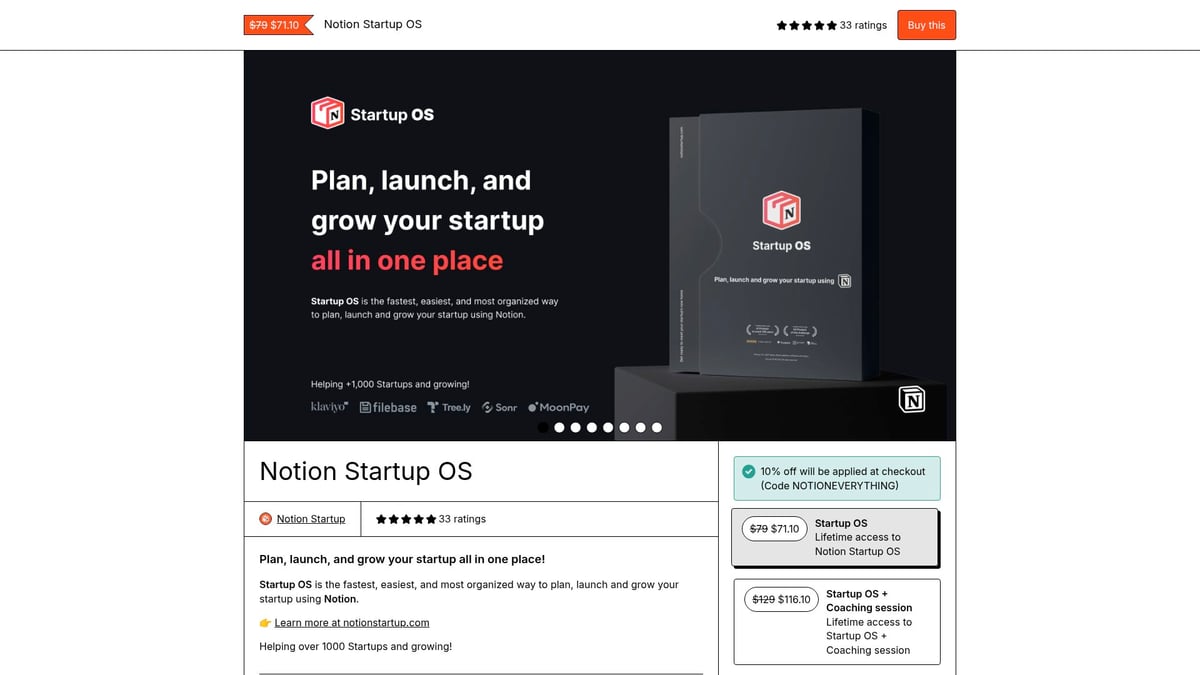 10 Game-Changing Notion Templates for Business in 2025 - Startup OS Notion Template for Business