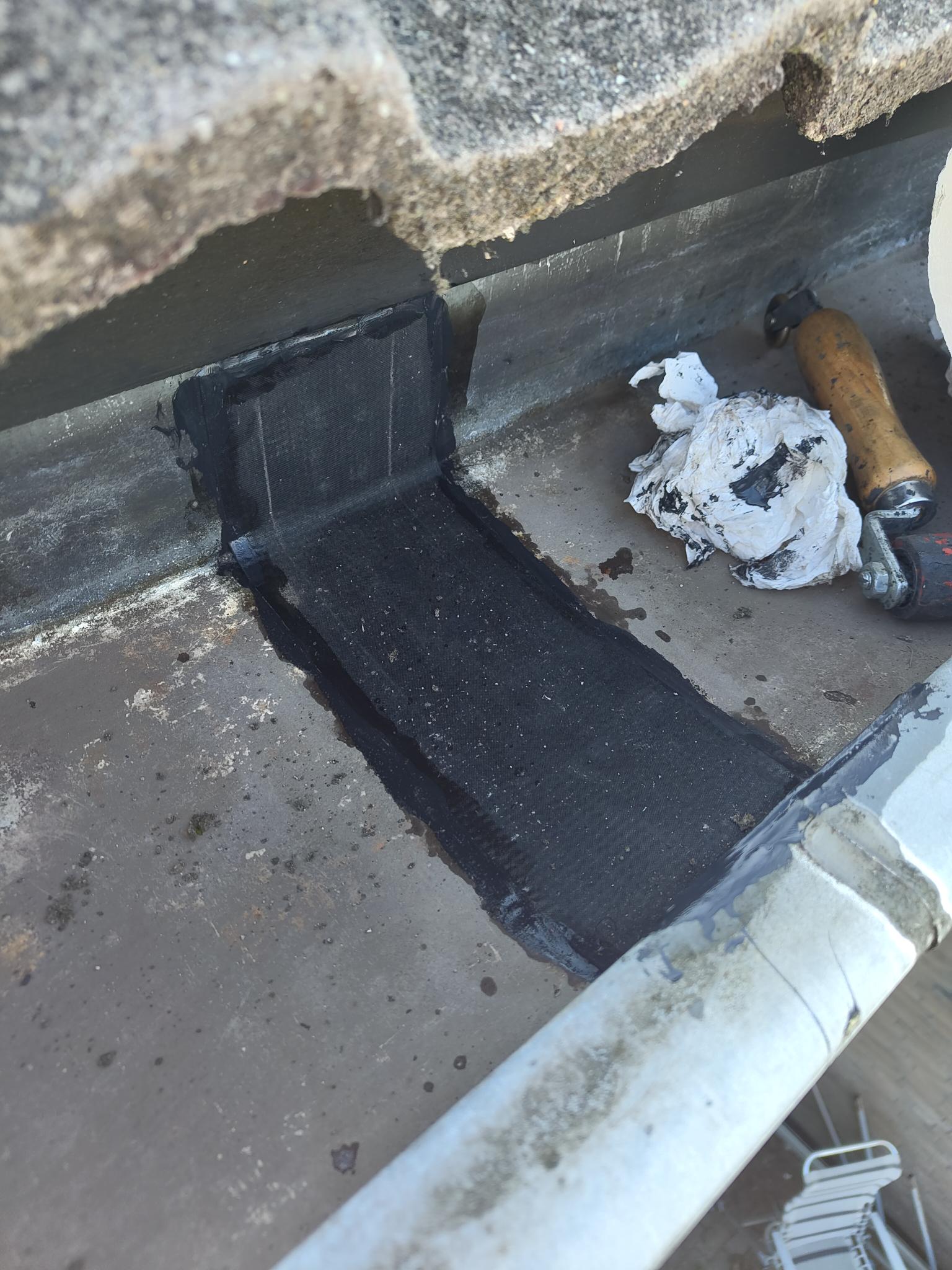 Herstelde dakgoot in Geldermalsen