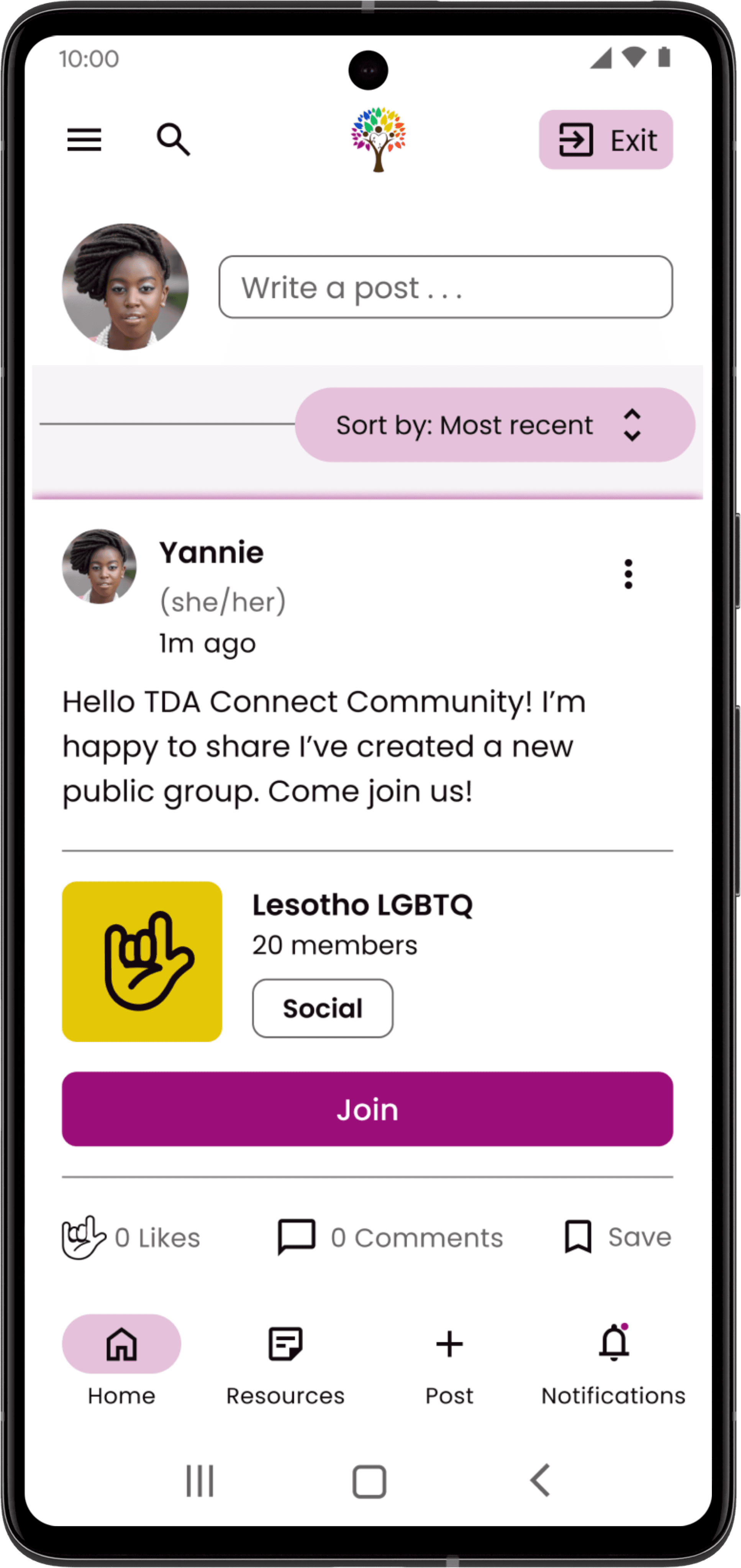 TDA Connect Groups Pixel Mockup
