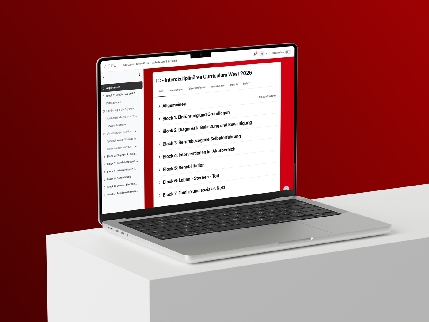 Mockup Computer und Handy für die WPO Weiterbildung