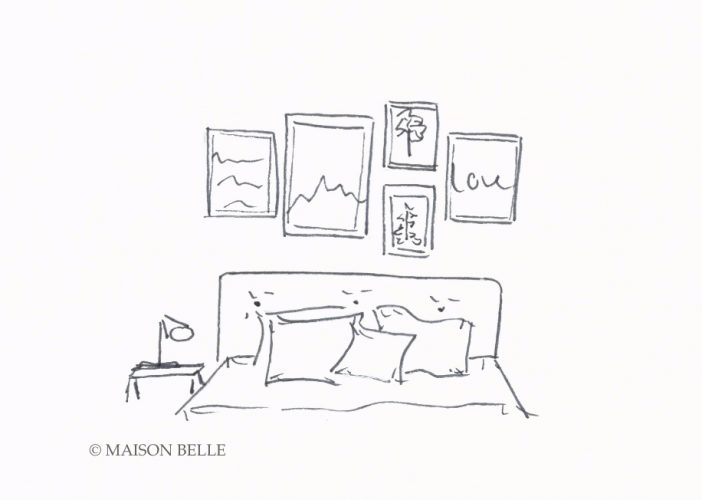 gallery wall lijsten ophangen