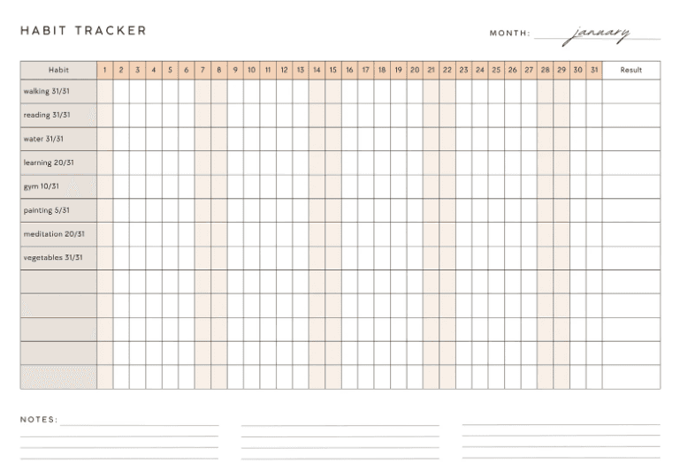Weekly Habit Tracker