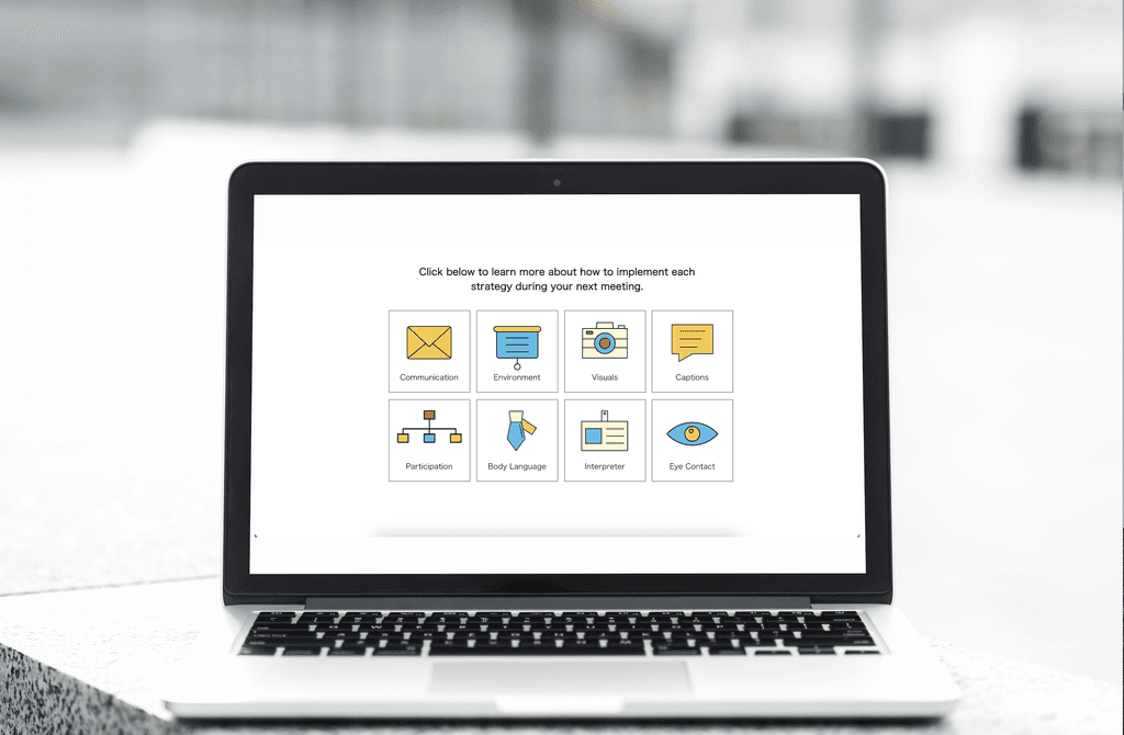 Example content screen