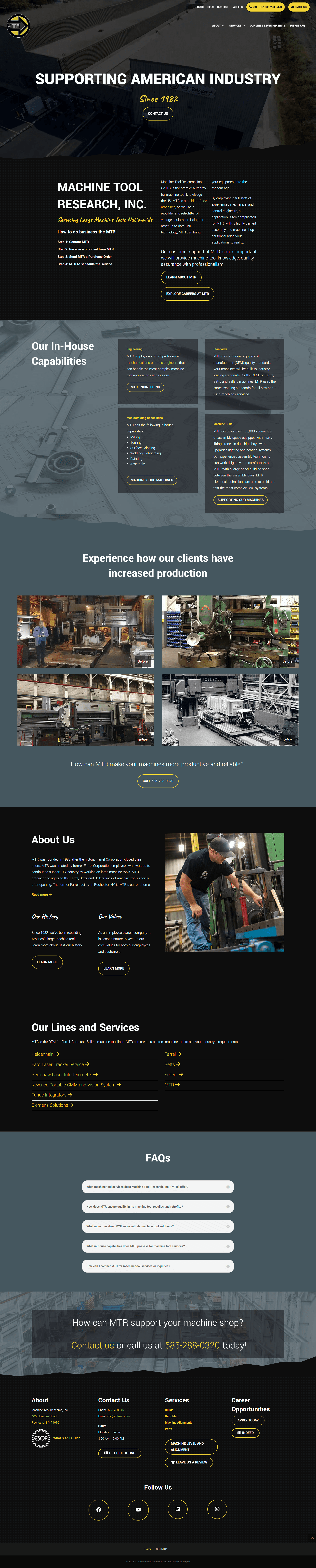The home page of Macine Tool Research