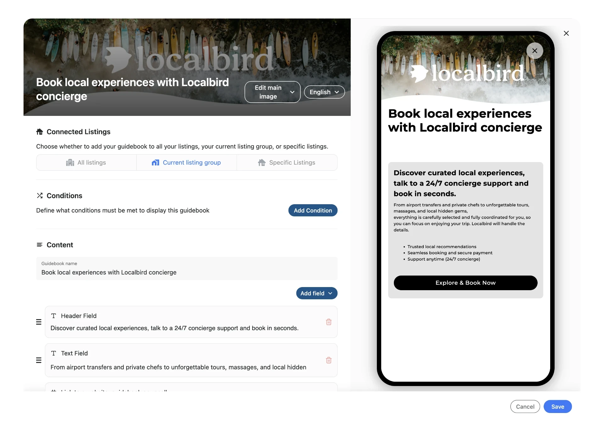 Platform Mockup of Local Bird