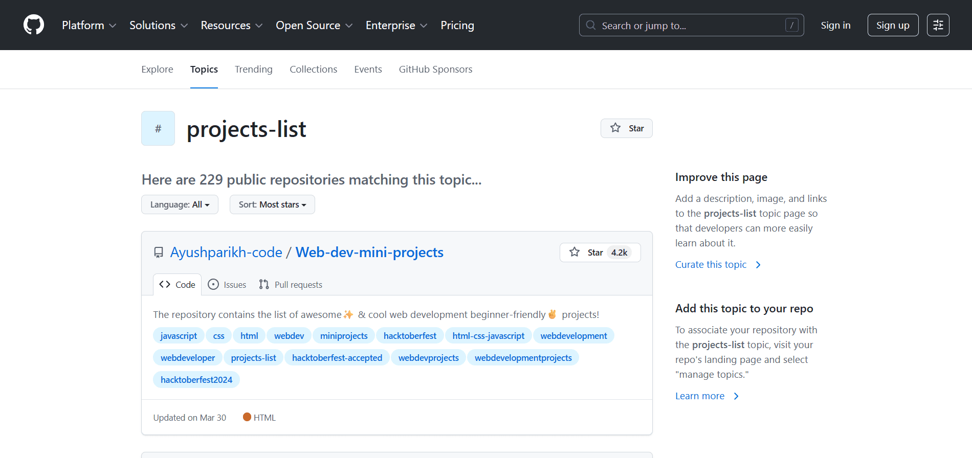 GitHub Projects