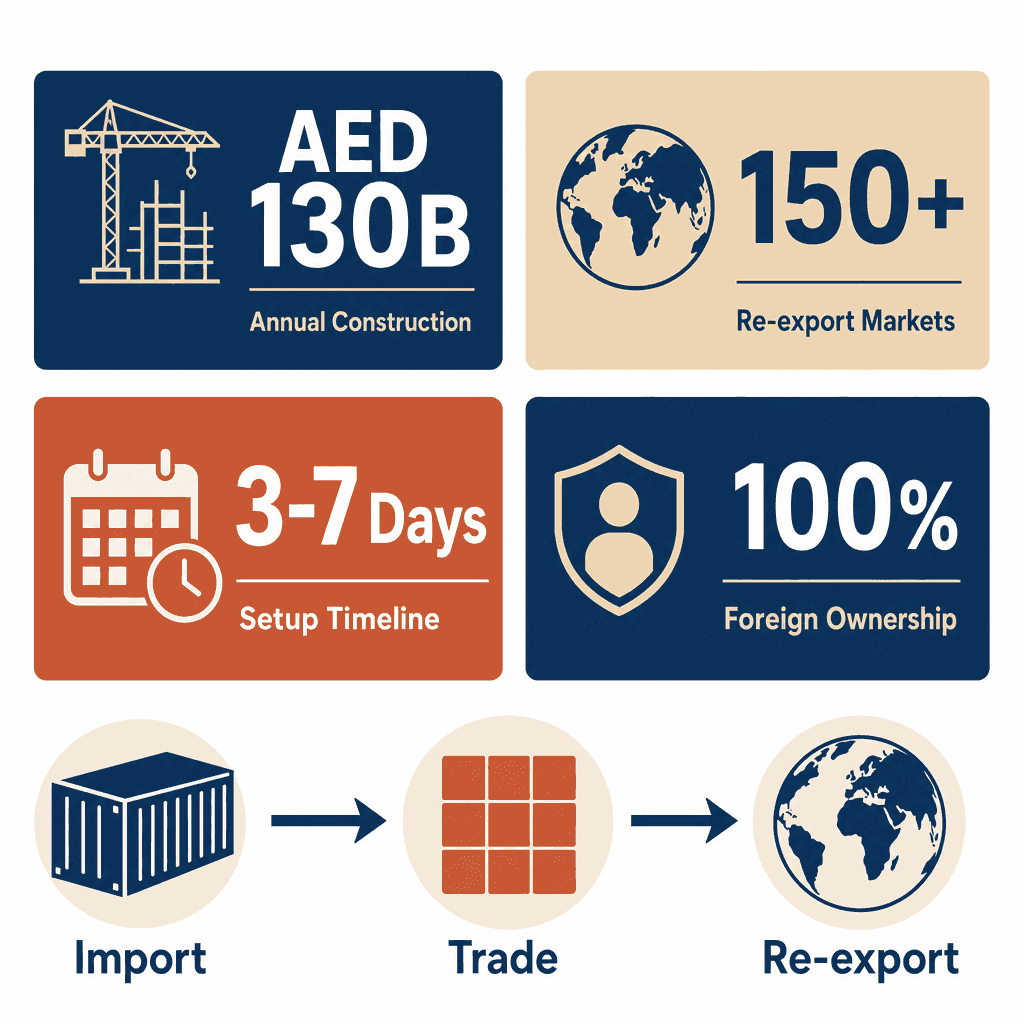 Infographic: Tiles & Flooring Materials Trading License in Dubai