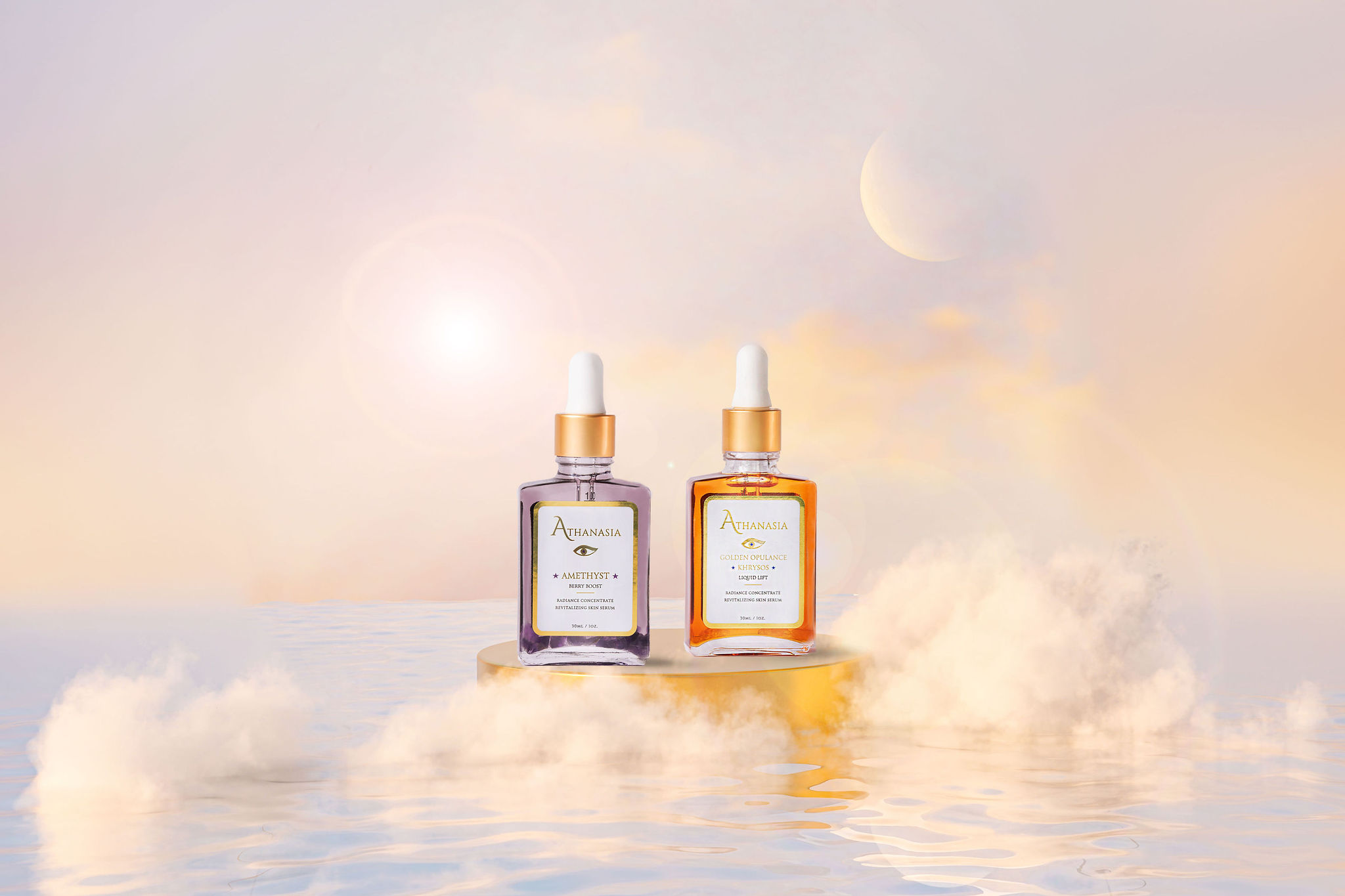 A crow perched on a pipe against an orange sky.